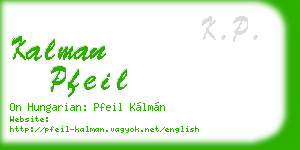 kalman pfeil business card